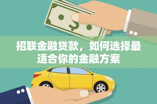 西畴招联金融贷款，如何选择最适合你的金融方案