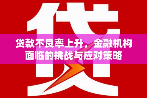 西畴贷款不良率上升，金融机构面临的挑战与应对策略
