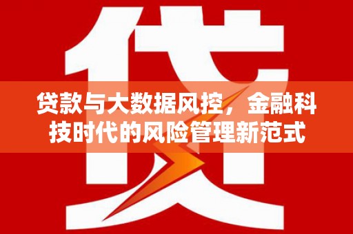 西畴贷款与大数据风控，金融科技时代的风险管理新范式