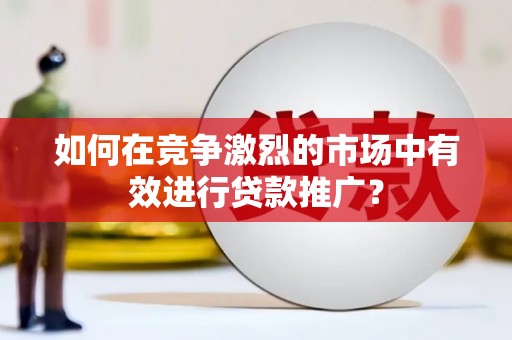 西畴如何在竞争激烈的市场中有效进行贷款推广？