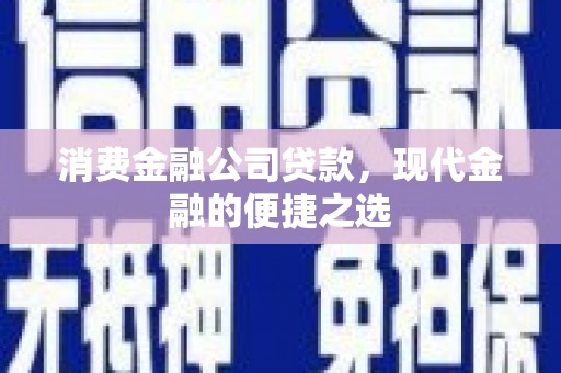 西畴消费金融公司贷款，现代金融的便捷之选