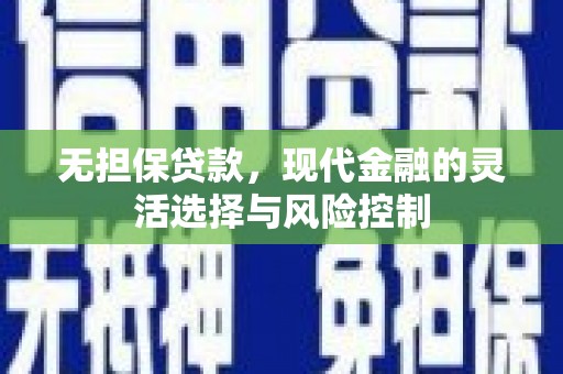 西畴无担保贷款，现代金融的灵活选择与风险控制