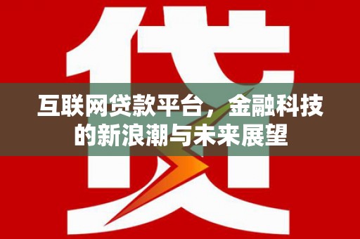 西畴互联网贷款平台，金融科技的新浪潮与未来展望