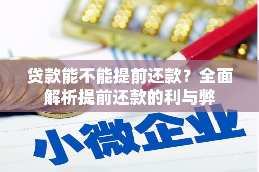 西畴贷款能不能提前还款？全面解析提前还款的利与弊