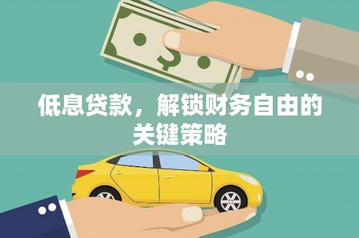 西畴低息贷款，解锁财务自由的关键策略
