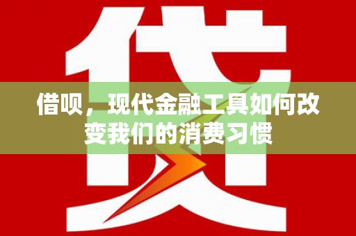 西畴借呗，现代金融工具如何改变我们的消费习惯