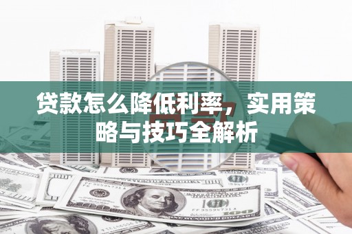 西畴贷款怎么降低利率，实用策略与技巧全解析