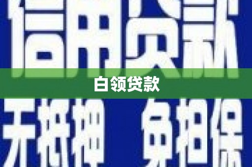 西畴白领贷款