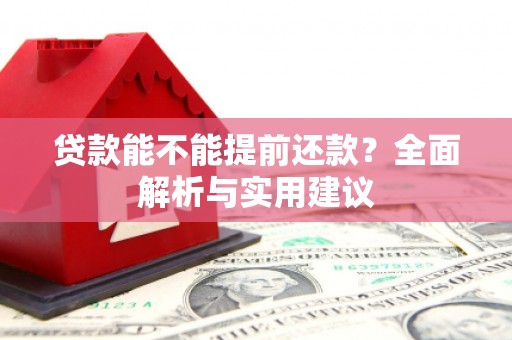 西畴贷款能不能提前还款？全面解析与实用建议