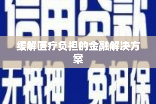 西畴缓解医疗负担的金融解决方案
