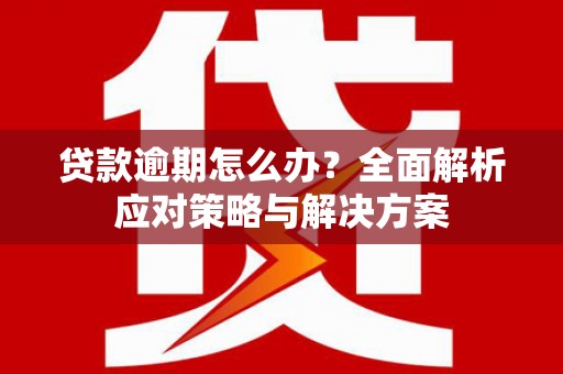 西畴贷款逾期怎么办？全面解析应对策略与解决方案
