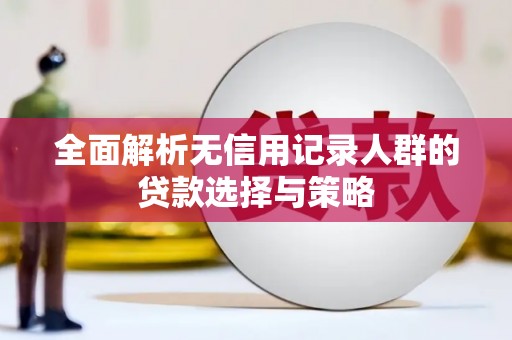 西畴全面解析无信用记录人群的贷款选择与策略