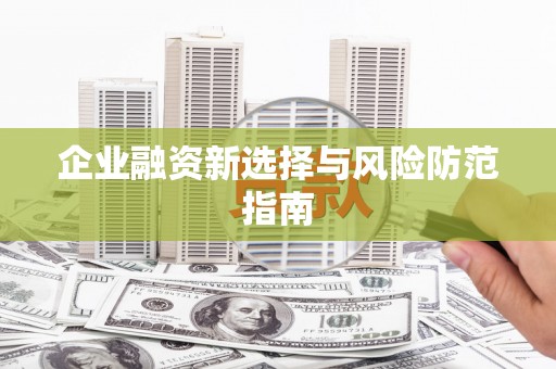 西畴企业融资新选择与风险防范指南