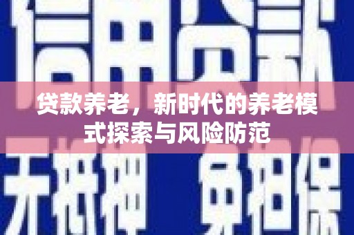 西畴贷款养老，新时代的养老模式探索与风险防范