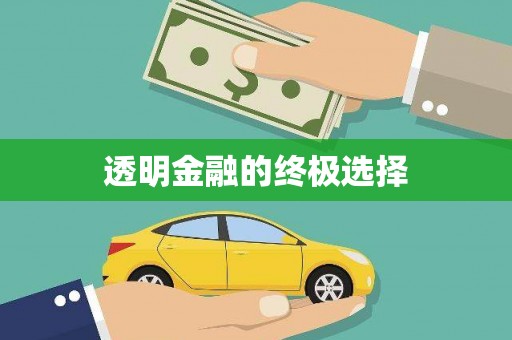 西畴透明金融的终极选择